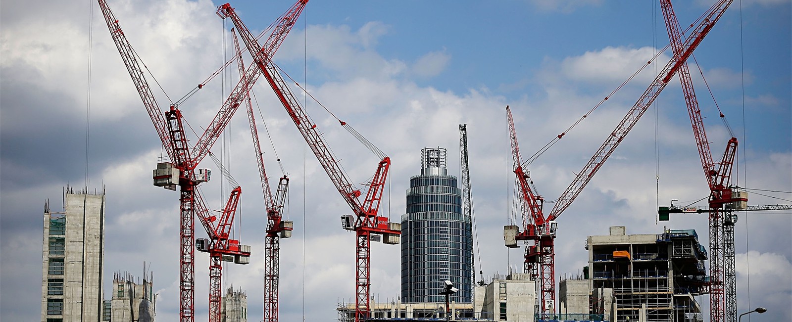 Construction Cranes Working